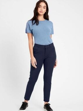 BANANA REPUBLIC WOMEN'S SLOAN CURVY MIDRISE SKINNY Navy PANTS 12